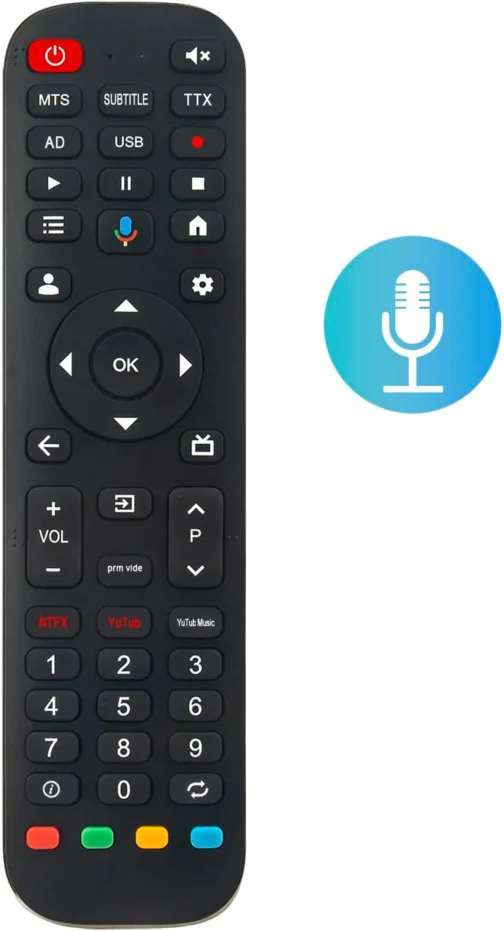 Controle remoto de voz de substituição adequado para 43 polegadas Smart TV Google TV CG43-P3 VV-CA-43G CG43-C3 - Imagem 4