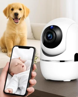 Câmera Baba Eletronica Wi-Fi de Monitoramento e Segurança com áudio bidirecional, visão noturna e detecção de movimento — solução em vigilância para bebês, idosos, pets e segurança doméstica. Premium