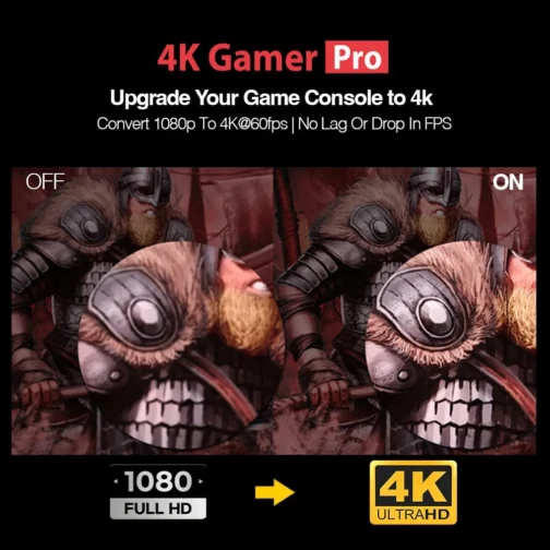 PhotoFast 4K Gamer Pro Video Game Console HDMI 4K upscaler 1080p to 4k @60fps without lag upscale for Nintendo Switch/Nintendo Switch OLED/Wii U/PlayStation 4 / PS3 / Xbox & more - Imagem 3