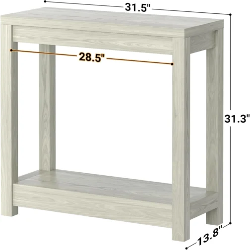 Besiost Console de madeira de 81 cm, carvalho lavado - Imagem 4