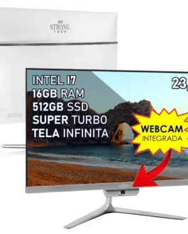 Computador All In One Intel Core i7 23,8″ Full HD 16GB SSD 512GB 4 Núcleos Super Turbo Hdmi Strong Tech