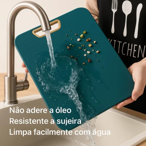 Tábua de Corte Premium Antibacteriana – Polietileno Resistente, Não Mancha e Não Deforma | Ideal para Carnes, Legumes e Cozinha Profissional | Alça Ergonômica, Super Higiênica e Fácil de Limpar - Imagem 5
