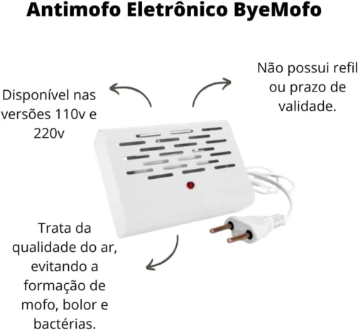 Aparelho Anti Mofo Elétrico Eletrônico 220v Anti Mofo Ácaro Fungos Bolor Legon Bye Mofo AM02-220v - Imagem 3