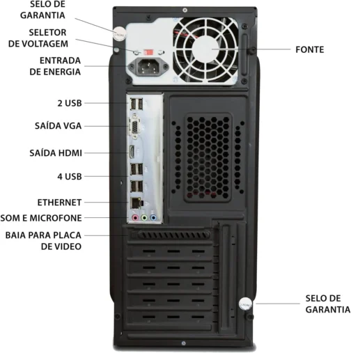Computador Completo Intel Core i7 16GB SSD 480GB Monitor 19" 4 Núcleos Super Turbo Pc Hdmi Teclado e Mouse Strong Tech - Imagem 6