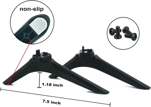 ZdalaMit Suporte de base de substituição para Smart TV LED FHD de 43 polegadas Hisense 43H4030F3, | Suporte de TV de mesa antiderrapante, preto - Imagem 5