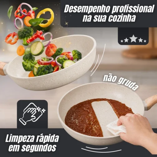 Jogo de Panelas Nivera 6 Peças + 4 Acessórios - BEGE - Imagem 8