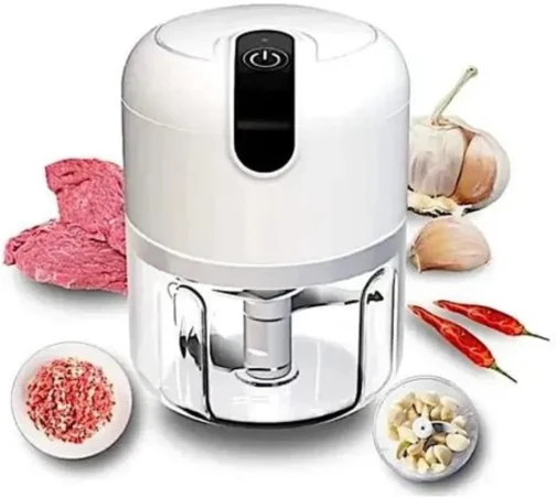 Mini Processador De Alimentos 3 Lâminas Elétrico Bivolt Usb ( Cores variadas) - Imagem 2