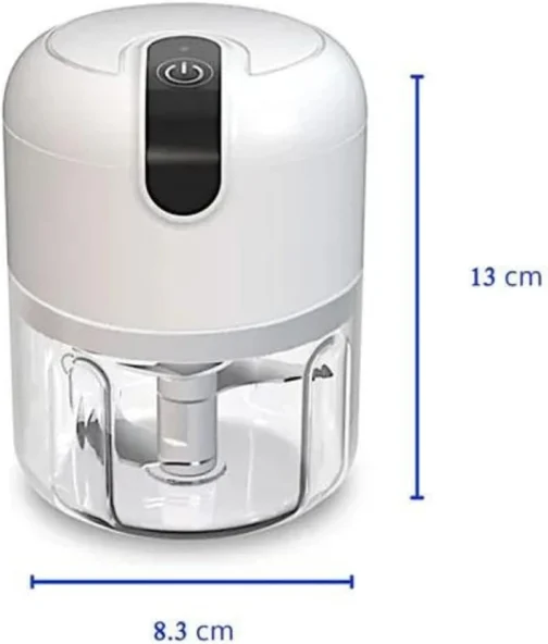 Mini Processador De Alimentos 3 Lâminas Elétrico Bivolt Usb ( Cores variadas) - Imagem 4