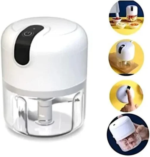 Mini Processador De Alimentos 3 Lâminas Elétrico Bivolt Usb ( Cores variadas) - Imagem 6