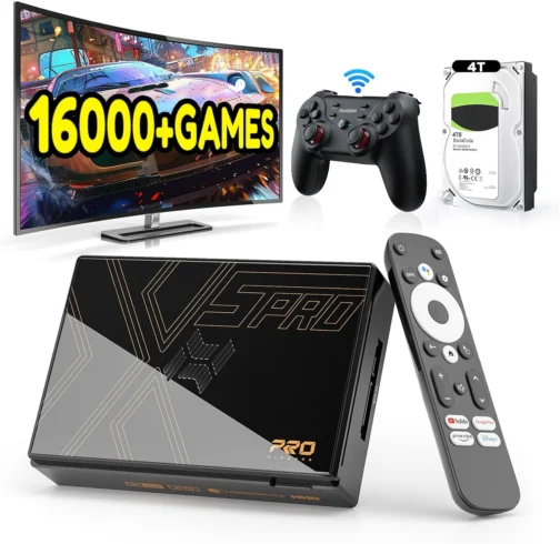 Kinhank Super Console X5 PRO Retro Game Console with 16000+Games, Android 12.0 OS, RockChip RK3588S, Emulator Console, 8K UHD Output, WI-FI 6, BT 5.0, SATA 3.1, Wireless Controller - Imagem 2