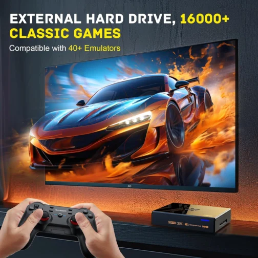 Kinhank Super Console X5 PRO Retro Game Console with 16000+Games, Android 12.0 OS, RockChip RK3588S, Emulator Console, 8K UHD Output, WI-FI 6, BT 5.0, SATA 3.1, Wireless Controller - Imagem 3