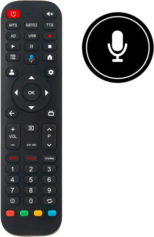 Controle remoto substituído por voz - ALLIMITY - Adequado para controle remoto 43 polegadas Smart TV 43 polegadas TV - Imagem 3
