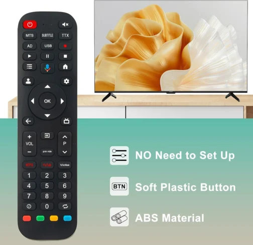 Controle remoto substituído por voz - ALLIMITY - Adequado para controle remoto 43 polegadas Smart TV 43 polegadas TV - Imagem 4