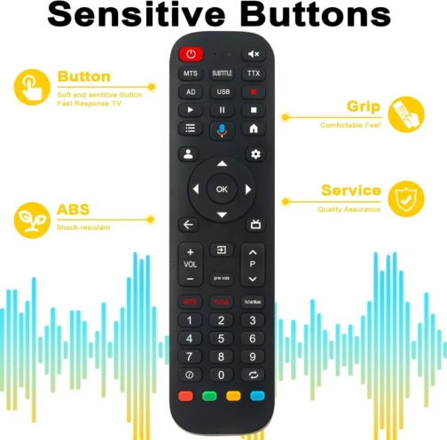 Controle remoto substituído por voz - ALLIMITY - Adequado para controle remoto 43 polegadas Smart TV 43 polegadas TV - Imagem 5