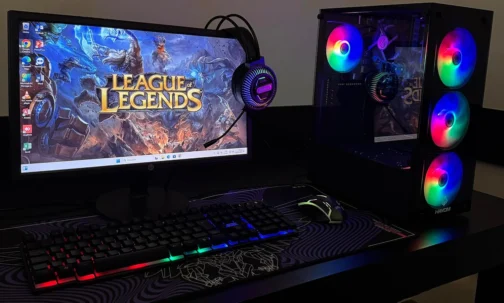 PC Gamer Completo Intel Core i5 3ª Geração, Opções 8GB/16GB RAM, SSD 120GB/240GB/480GB/ 1TB, Placa de Video GT 730 4GB, Windows 11, Monitor LED 19,Teclado e Mouse Gamer, HeadSet (GB, 8, GB, 120) - Imagem 3