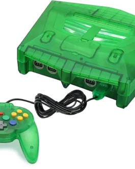 N64 Console – Newly Design Looking for N64 with HD Output (Native RGB Signal), 100% Better Video Quality, Plug & Play – Compatible with All US/JP Cartridges, Including 1 Warrior 64 Controlle (Green)