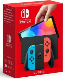 Console Nintendo Switch OLED – Azul e Vermelho Neon