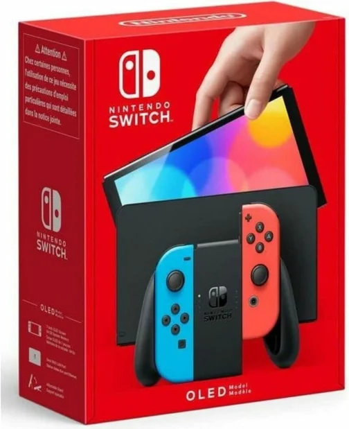 Console Nintendo Switch OLED - Azul e Vermelho Neon - Imagem 2