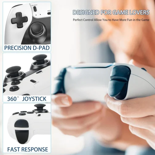 Game Stick Retrô 4K HDMI Plug and Play com 20.000+ Jogos, 9 Emuladores, 2 Controles Sem Fio 2.4GHz, Console Portátil para TV com Cartão TF 64GB, Branco - Imagem 5