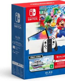 Nintendo, Console, Switch Oled + Super Mario Bros. Wonder + 12 Meses Assinatura Nintendo Switch Online