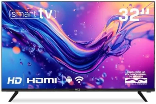 Smart TV HQ 32" HD tela sem bordas Androind 12 design slim HQS32NKHM - Imagem 2