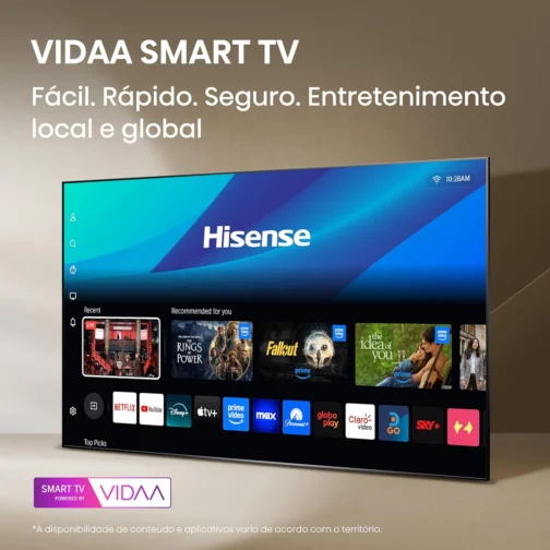 Hisense Smart TV 4K 55" Polegadas 55A6NV | Dolby Vision, HDR10, HLG, Dolby Gaming, Film Maker, DTS Virtual X, Compatibilidade Alexa - Imagem 10