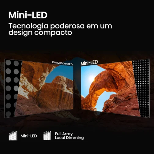 Hisense Smart TV 4K 55" Polegadas 55U6QV Mini LED | Dolby Vision, HDR10+, HDR10+ Adaptive, Dolby Vision IQ, Modo FilmMaker, Dolby Atmos, Compatibilidade Alexa - Imagem 6