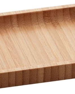 LYOR – Bandeja de Bambu Hire Marrom Natural 20cm – Mesa Posta – Organização – Utensílios de Cozinha – Enxoval – Decoração – Travessa Retangular – Petisqueira – Utilidades Domésticas