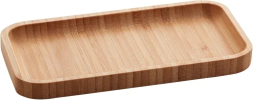 LYOR - Bandeja de Bambu Hire Marrom Natural 20cm - Mesa Posta - Organização - Utensílios de Cozinha - Enxoval - Decoração - Travessa Retangular - Petisqueira - Utilidades Domésticas - Imagem 2