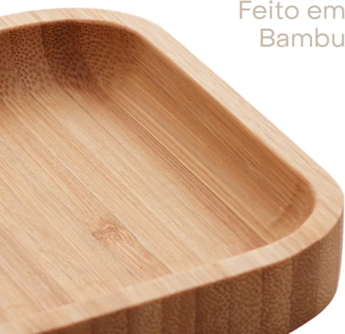LYOR - Bandeja de Bambu Hire Marrom Natural 20cm - Mesa Posta - Organização - Utensílios de Cozinha - Enxoval - Decoração - Travessa Retangular - Petisqueira - Utilidades Domésticas - Imagem 3