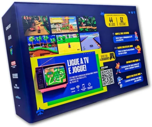 Video Game Retrô Infanto 4 - Console Retrô com 44 mil jogos antigos (2 controles) (Sem fio) - Imagem 4