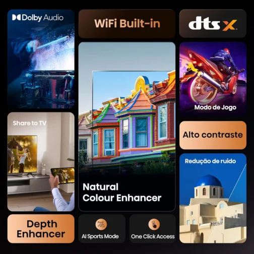 Hisense Smart TV HD 32" Polegadas 32A4NV - Imagem 3
