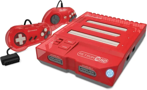 Hyperkin RetroN 3 HD 3-in-1 Retro Gaming Console for NES, Super Famicom, and Genesis/ Mega Drive (Jasper Red) - Super NES - Imagem 4