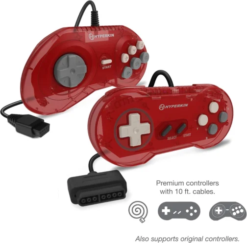 Hyperkin RetroN 3 HD 3-in-1 Retro Gaming Console for NES, Super Famicom, and Genesis/ Mega Drive (Jasper Red) - Super NES - Imagem 8