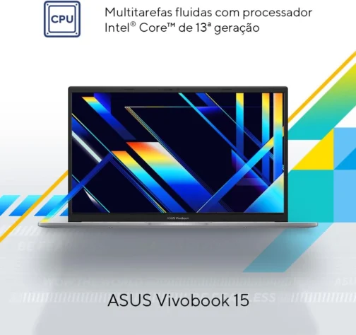 Notebook ASUS Vivobook 15, Intel Core i5, 8 GB, 512 GB SSD, KeepOS, 15.6'' FHD, Cool Silver - X1504VA-NJ1741 - Imagem 3