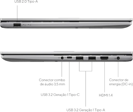 Notebook ASUS Vivobook 15, Intel Core i5, 8 GB, 512 GB SSD, KeepOS, 15.6'' FHD, Cool Silver - X1504VA-NJ1741 - Imagem 19