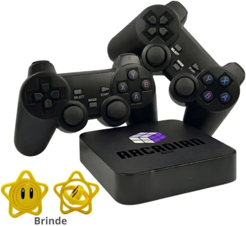 Arcadian Box Console Retro - Sistema Multijogos 4K HDMI - Inclui 2 Controles USB - Compatível com PS1, N64, SNES e Arcade - Imagem 3