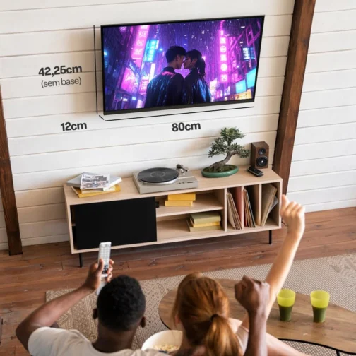 Smart TV DLED 32 HD Multi Essencial Roku 3HDMI 2USB Wi-Fi - Imagem 8