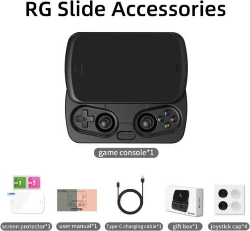 Anbernic RG Slide Handheld Game Console RG Slide 4.7-inch LTPS In-Cell Screen No Card Retro Game Console Unisoc T820 Portable Arcade Video Gaming Console Support AI WiFi Bluetooth HD and TV Output - Imagem 9