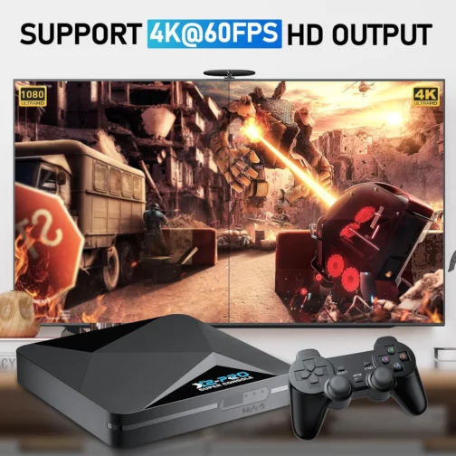 Kinhank Retro Game Console Super Console X2 Pro Built-in 65000+ Games, Video Game Console Android 9.0/Emuelec 4.6, S905X2 Chip, 4K UHD Output,2.4G/5G, BT 5.0 - Imagem 6