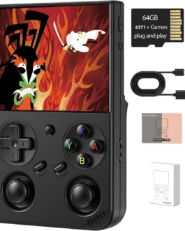 Voacle Console de Jogos Portátil Retrô Anbernic Rg35Xx Pro, Rg 35Xxpro com Suporte para Saída Hdmi, Wi-Fi 5G e Bluetooth 4.2, Tela Ips de 3,5″, Sistema Linux Pré-Instalado com 4353 Jogos e Bateria