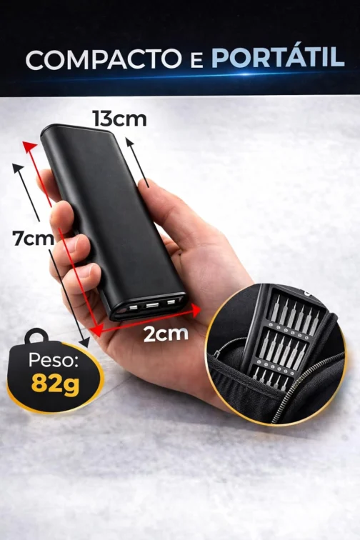 Kit Chave de Fenda de Precisão 24 em 1 com Estojo Magnético – Conjunto Profissional para Reparos em Celular, Notebook, Relógios, Óculos e Eletrônicos - Imagem 5