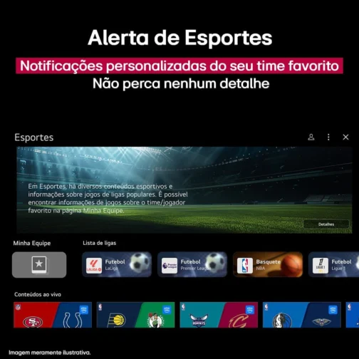 Smart TV 4K 50" LG QNED73 Portal de Games Processador AI α7 Gen8 4K Super Upscaling Google Cast Integrado Controle AI Magic WebOS 25 Modo Esportes Alerta de Esportes - Imagem 21