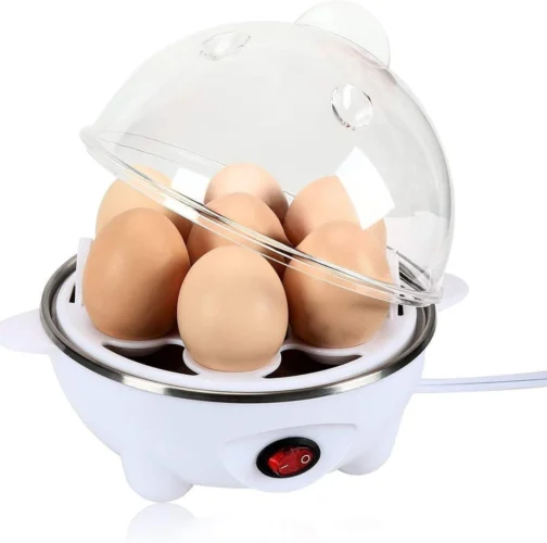 Cozedor Elétrico de Ovos a Vapor 7 Unidades, Egg Cooker Portátil com Desligamento Automático, Escalfador Legumes Vapor, Compacto para Café da Manhã Saudável, Cozinha, Trailer e Viagem 110V - Imagem 2