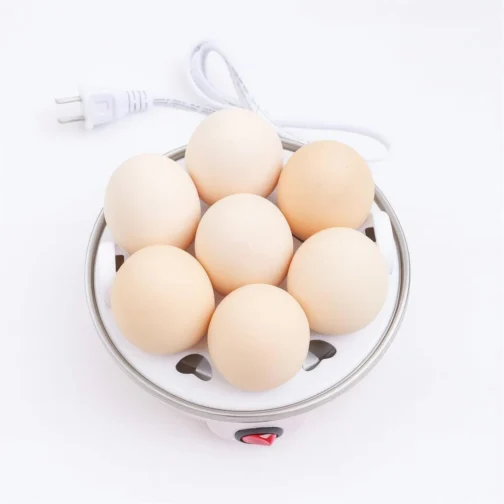 Cozedor Elétrico de Ovos a Vapor 7 Unidades, Egg Cooker Portátil com Desligamento Automático, Escalfador Legumes Vapor, Compacto para Café da Manhã Saudável, Cozinha, Trailer e Viagem 110V - Imagem 6