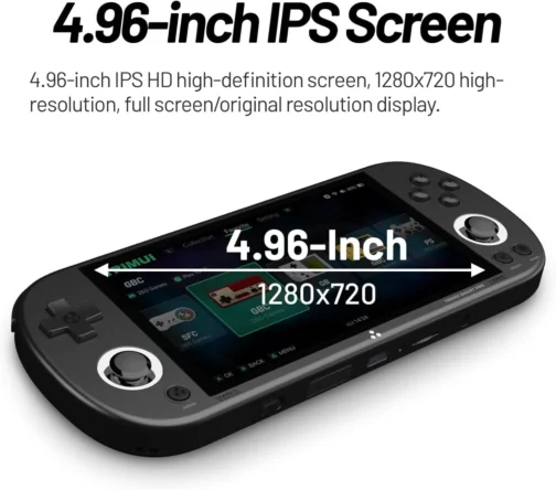 Video Game Console Trimui Smart Pro Emulador Mini Game, SD 64 GB, Tela HD IPS de 4,9 Pol, Sistema Linux, Suporte a Mais de 5500 Jogos Clássicos, Gamepad sem Fio 2.4G/5G, WiFi Bluetooth - Preto. - Imagem 5