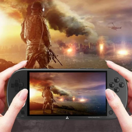 Video Game Console Trimui Smart Pro Emulador Mini Game, SD 64 GB, Tela HD IPS de 4,9 Pol, Sistema Linux, Suporte a Mais de 5500 Jogos Clássicos, Gamepad sem Fio 2.4G/5G, WiFi Bluetooth - Preto. - Imagem 6