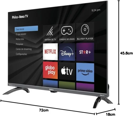 Smart TV 32” Philco PTV32K34RKGB Roku TV Led Dolby Audio - Imagem 8