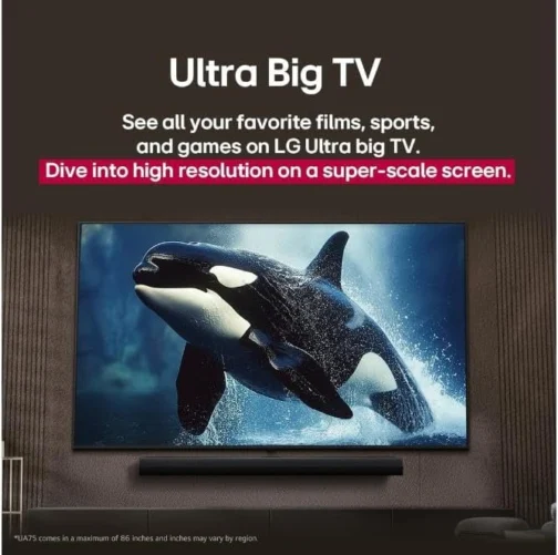 Smart TV LG UHD AI UA75 50 polegadas HDR10 Pro Processador α7 AI Ger 8 webOS 25 - Imagem 9