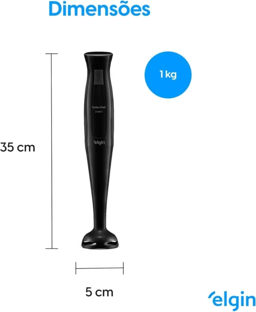Mixer Vertical Turbo Chef Elgin 3 em 1 200W Preto 110v - Imagem 4